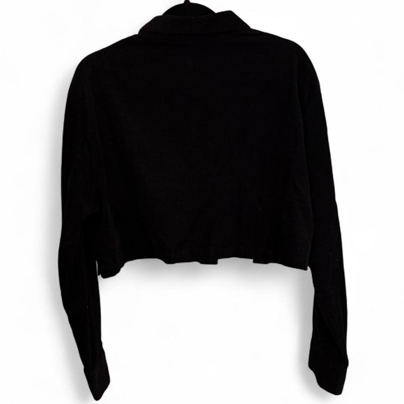 Boxy Cropped Corduroy Button Up - Picture 3 of 4